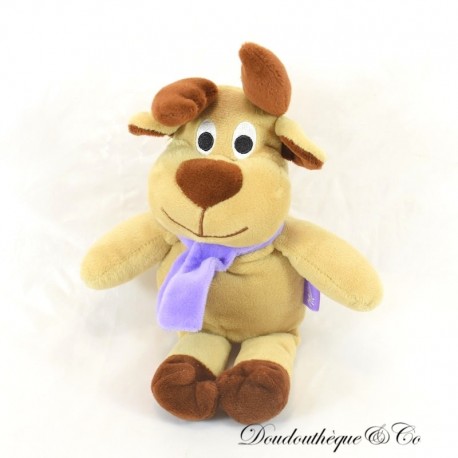 Promotional cuddly deer reindeer MILKA brown purple scarf 27 cm