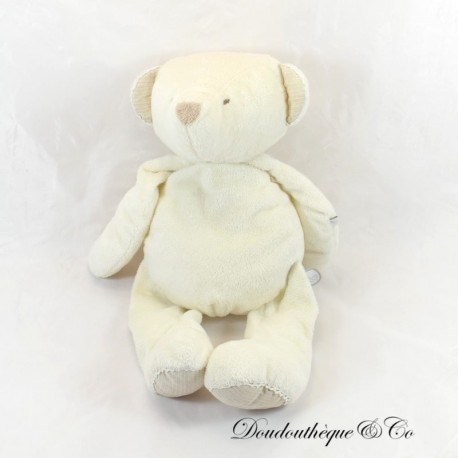 Peluche ours DIMPEL Celest blanc et Taupe 40 cm Peluche ours DIMPEL Celest blanc et Taupe 40 cm