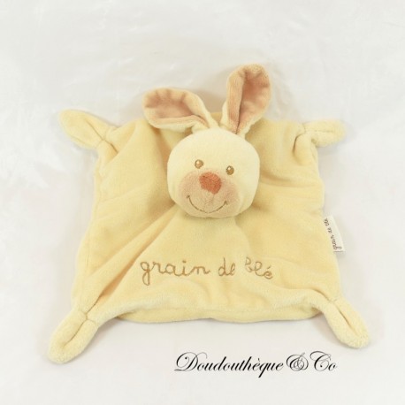 Decke flach Hase Grain de blé marron beige quadratisch 20 cm