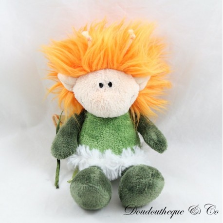 Stuffed Troll NICI Green Elf Orange Wings