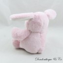 Peluche lapin GIPSY rose assis