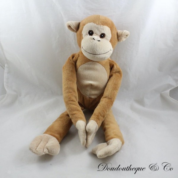 Peluche doudou singe marron scratch longs bras longues jambes 33