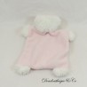 ABSORBA Flat Bear Blanket Pink Square "Gourmand de Bisous" 22 cm