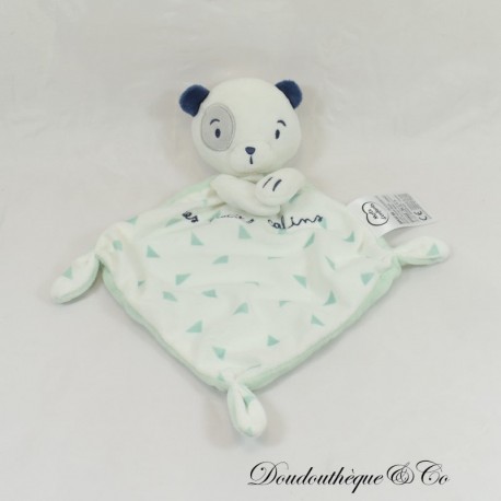 Flaches Kuscheltier KINDERWORTE Kleine Kuscheltiere Leclerc weiß blau 30 cm Flaches Kuscheltier KINDERWORTE Kleine Kuscheltiere Leclerc weiß blau 30 cm