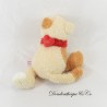 Stuffed cat NICI beige scarf red and heart 26 cm
