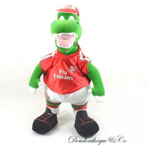 Peluche Crocodile Arsenal Fly Emirats tenue de football 43 cm