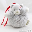 Mini cuddly toy KALOO bear silver grey red star 12 cm