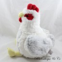 Peluche sonore poule GIPSY blanc gris