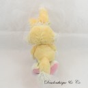 Peluche Lapin Mimihopps DIDDL jaune noeuds multicolores 35 cm
