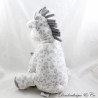 Peluche girafe VACO blanche tâches grises assise 32 cm