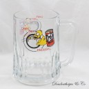 Homer SIMPSONS Can't get enough Duff Beer Clear Glass Beer Mug 14 cm