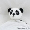 Peluche plano panda NATURE PLANET Oeko blanco negro