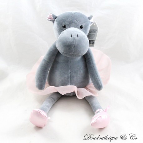 Peluche ippopotamo JELLYCAT tutù rosa Dancing Darcey Hippo 33 cm NUOVO