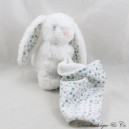 Comforter handkerchief Célestin rabbit PREMAMAN Orchestra polka dots blue grey 27 cm