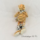 Peluche tigre LES PETITES MARIE longues jambes orange noir bandanas 28 cm