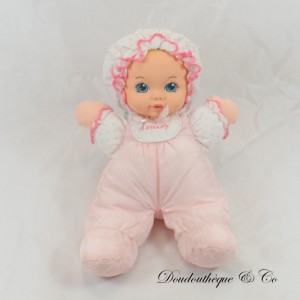 Vintage 1993 HASBRO PLAYSKOOL Pink Fabric Heart Soft Doll 28 cm