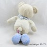 Peluche ours POMMETTE beige rayures
