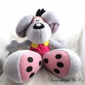 Grande peluche XXL souris Diddl DESPESCHE Thomas Goletz salopette rose