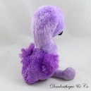 Peluche flamant rose TY Fifi violet gros yeux