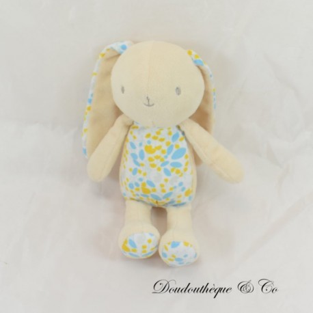 Rabbit plush KLORANE the Botanical Soul with yellow and blue petals 22 cm