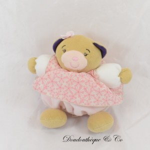 Stuffed Ball Bear KALOO Petite Rose Pink Purple Dress 17 cm