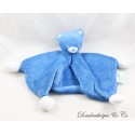 Flat cuddly toy bear NESTLE blue white rectangle 34 cm