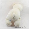 Peluche ours TEX BABY blanc ivoire Carrefour 48 cm