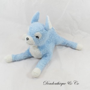 Weiches Rehkitz JENA TEDDYBÄR BLAUES REH vintage 29 cm