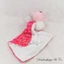 Coperta fazzoletto Orso SHIMA bianco e rosa 36 cm NEW