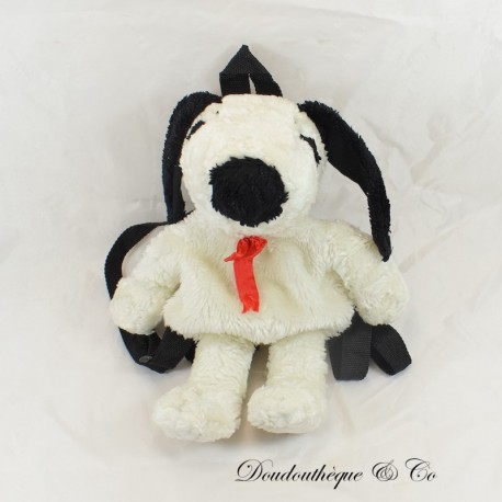 Vintage Peanuts Snoopy Snoopy Mochila de peluche para perros blancos 32 cm