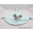 Flat cuddly toy mouse GIPSY round grey green embroidered snail 36 cm