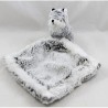 Doudou mouchoir Husky chien CREATIONS DANI chiné gris blanc 28 cm