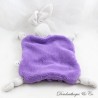 Flat cuddly toy rabbit KALOO feather grey purple purple 4 knotted corners 30 cm