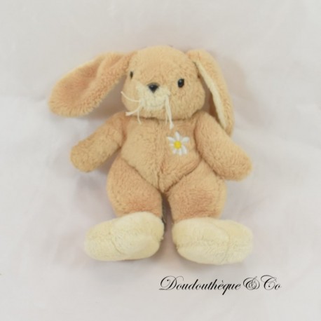 Rabbit plush ANNA CLUB PLUSH brown embroidered flower 18 cm