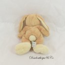 Peluche de conejo ANNA CLUB PLUSH flor bordada marrón 18 cm