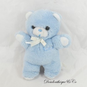 Plush bear BOULGOM Bellet blue eyes vintage plastic 21 cm