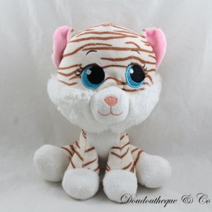 Peluche tigre ZEEMAN beige marron yeux brillants