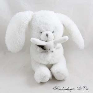 Peluche de conejo BEAR STORY RABBIT y baby blanco HO2641 18 cm