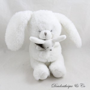 Rabbit plush BEAR STORY RABBIT and baby white HO2641 18 cm