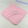Blanket flat rabbit Sans Marque pink honeycombs polka dots embossed 30 cm