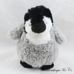 Peluche pingüino ENESCO gris negro