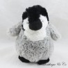 Peluche pingouin ENESCO gris noir