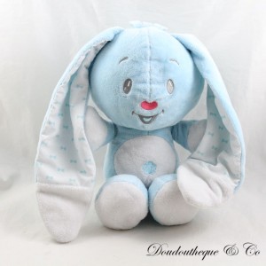 Plush rabbit AUCHAN blue white bows