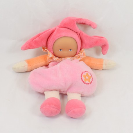 Decke Elfe COROLLA Puppe rosa Halsband Sternmuster 23 cm Decke Elfe COROLLA Puppe rosa Halsband Sternmuster 23 cm