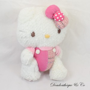 Hello Kitty Peluche SANRIO Abrigo y Lazo Rosa Brillante 27 cm