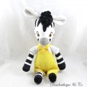 Peluche zèbre Zou DUJARDIN série animée salopette jaune 35 cm