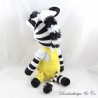 Zebra plush Zou DUJARDIN animated series overalls yellow 35 cm