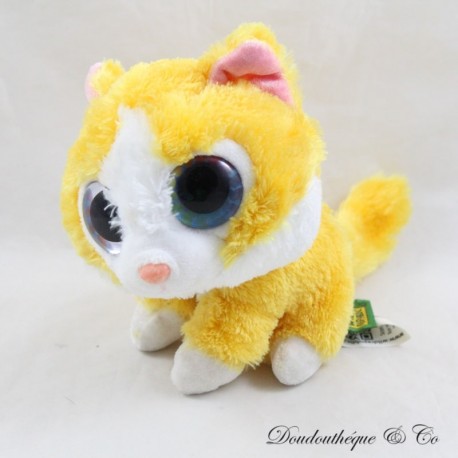 Plush cat WILD REPUBLIC big shiny orange eyes 13 cm