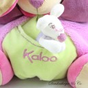 Peluche patapouf lapin KALOO Pop violet vert poche souris 20 cm