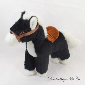 Peluche de caballo SANDY marrón, blanco y negro 25 cm